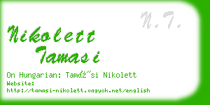 nikolett tamasi business card